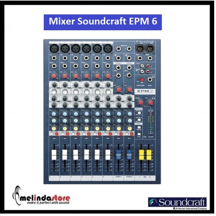 Mixer Analog Soundcraft EPM 6